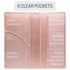 CANOPUS Big Rose Gold Car Registration and Insurance Holder, PU Leather Card Holder, Vehicle Glove Box Organizer for Auto, SUV, Truck